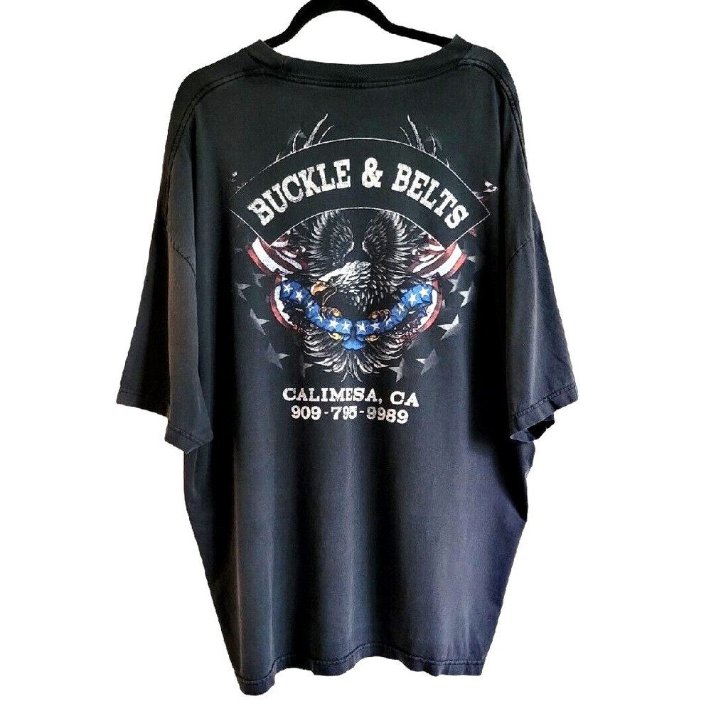 Biker Motorcycle Proud to be Biker & Vet T-Shirt Vintage 2002 2XL-3XL Men's